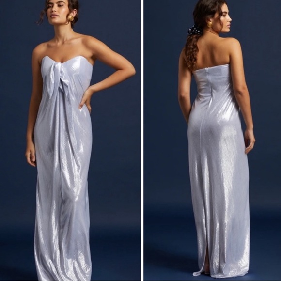Caroline Constas Dresses & Skirts - Caroline Constas Kaia Silver Gown NWT